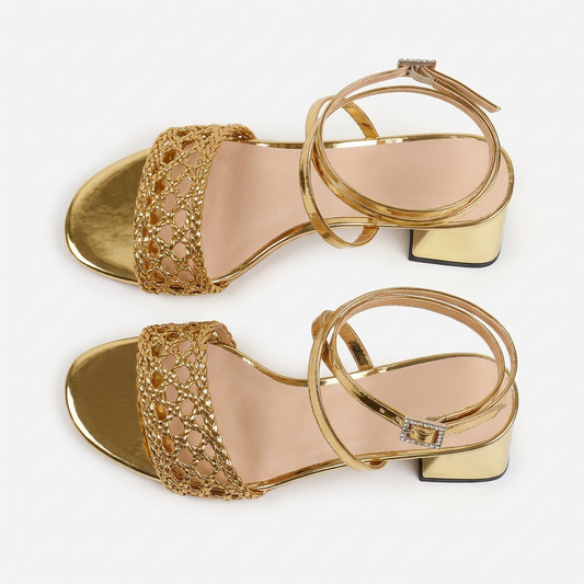 Aurora Crystal Strappy Heels