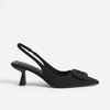 Noir Pointed Slingbacks