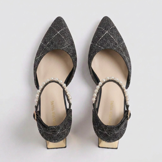 Noir Elegance Slingbacks