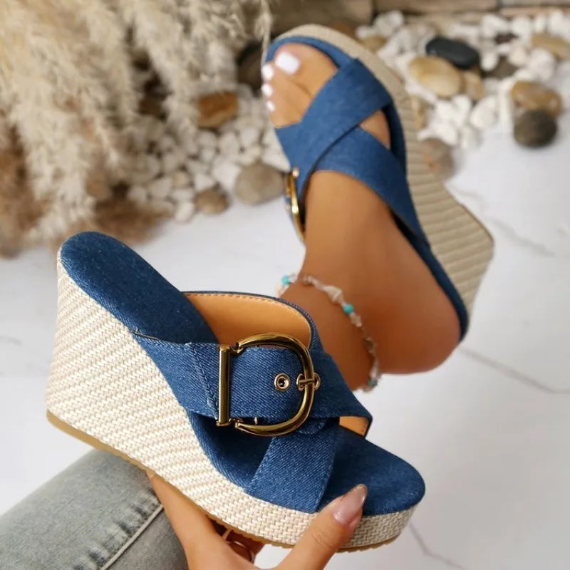 Isla Buckle Platform Sandals
