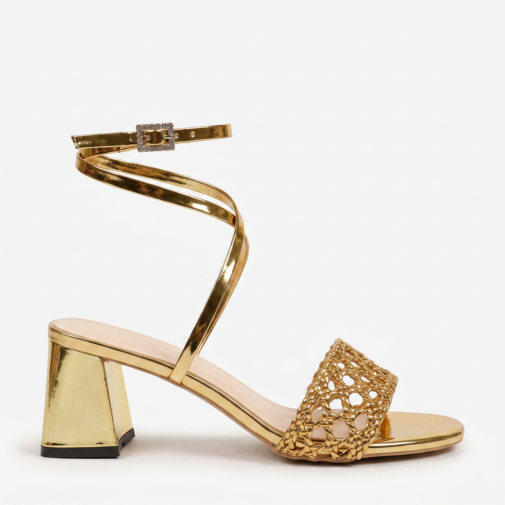 Aurora Crystal Strappy Heels