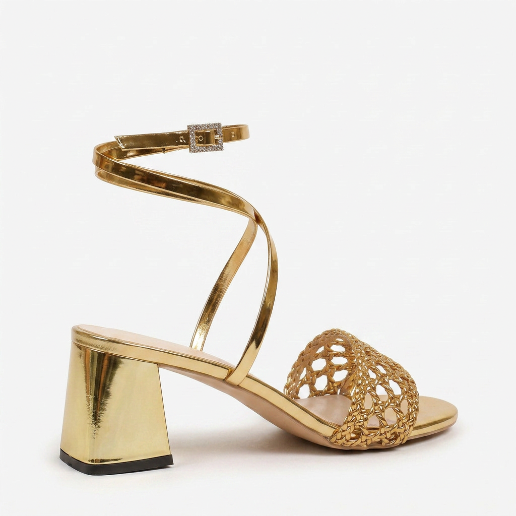 Aurora Crystal Strappy Heels