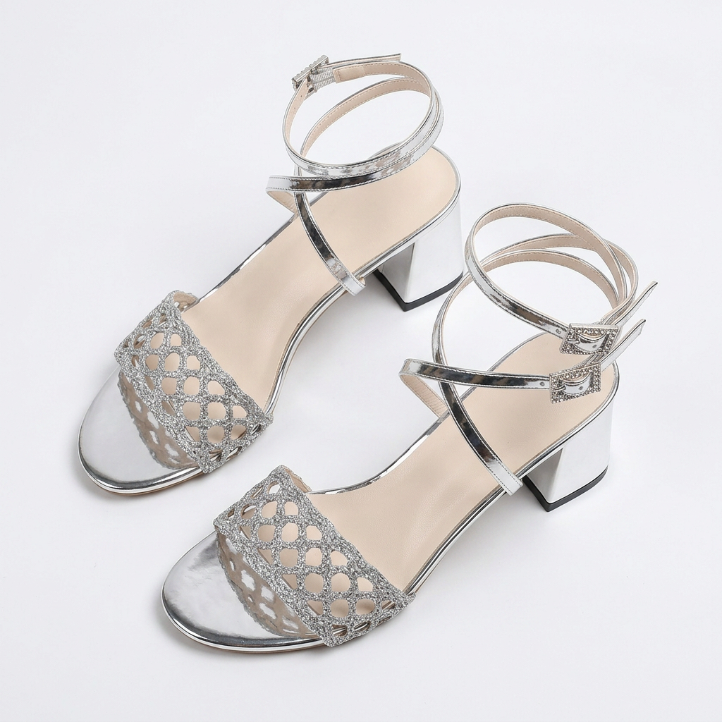 Aurora Crystal Strappy Heels