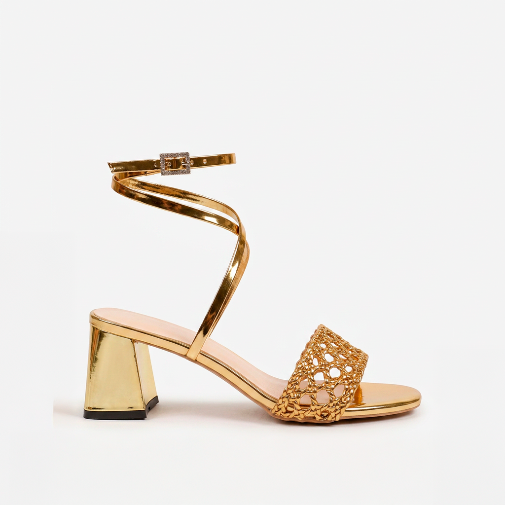Aurora Crystal Strappy Heels