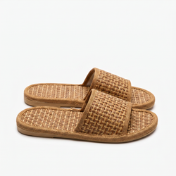 Natural Woven Slides