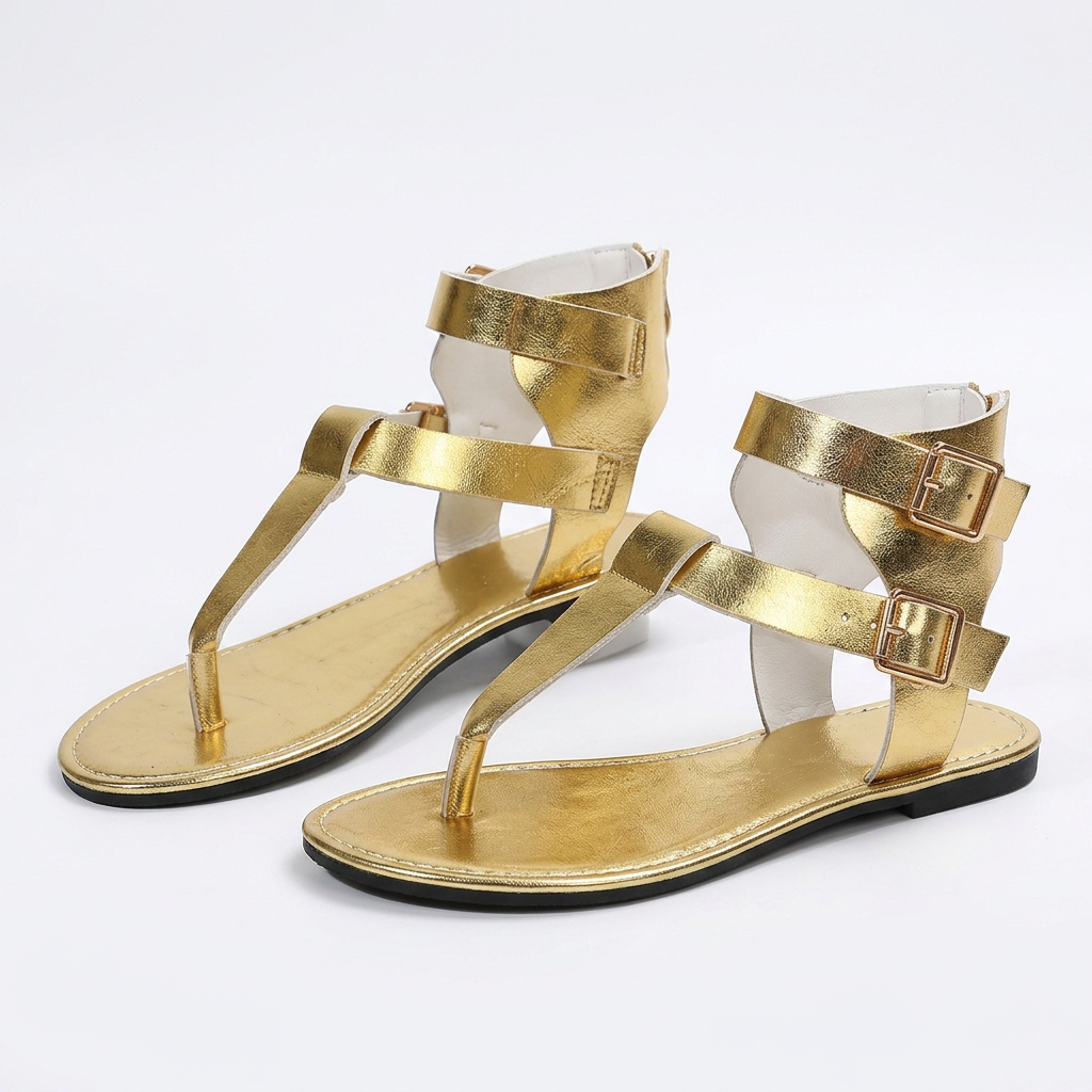 Rosalie Buckle Flat Sandals