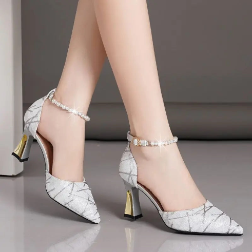 Noir Elegance Slingbacks